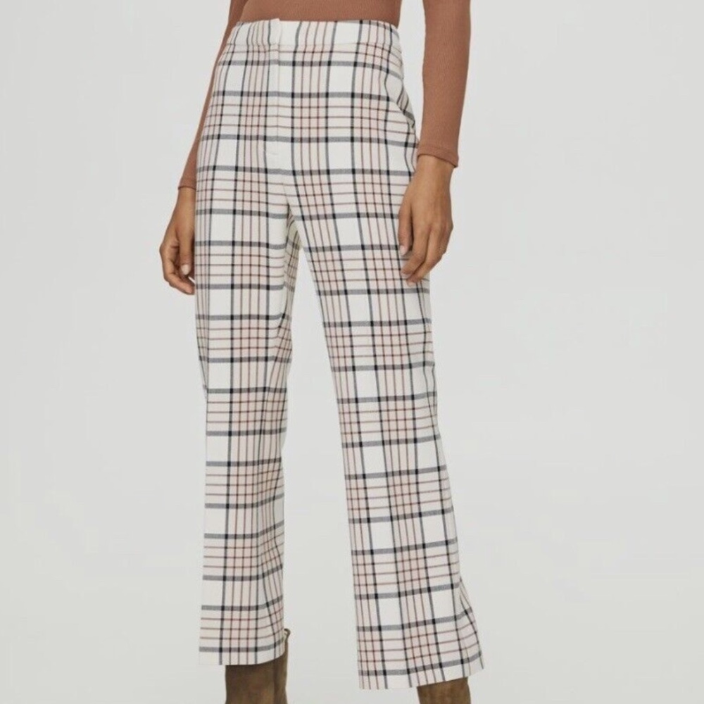 Wilfred High Rise Plaid Trousers